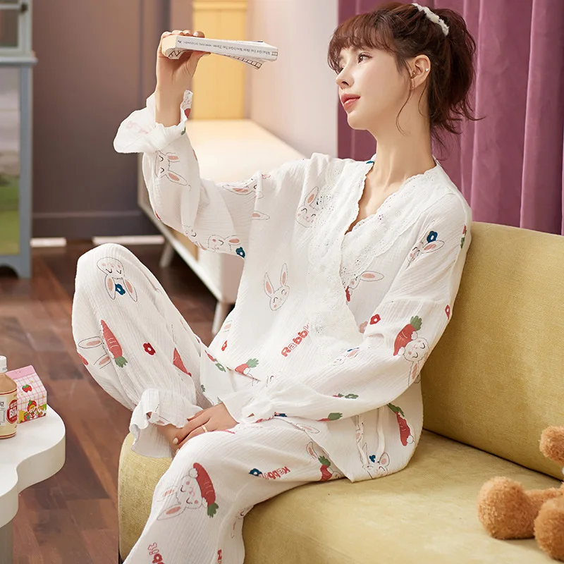 Pregnant Women Pajamas Breastfeeding Autumn Winter Postpartum Clothing Women's Cotton Spring Autumn Maternity Robe Pijamas Set
Pregnant Women Pajamas Breastfeeding Autumn Winter Postpartum Clothing Women's Cotton Spring Autumn Maternity Robe Pijamas Set