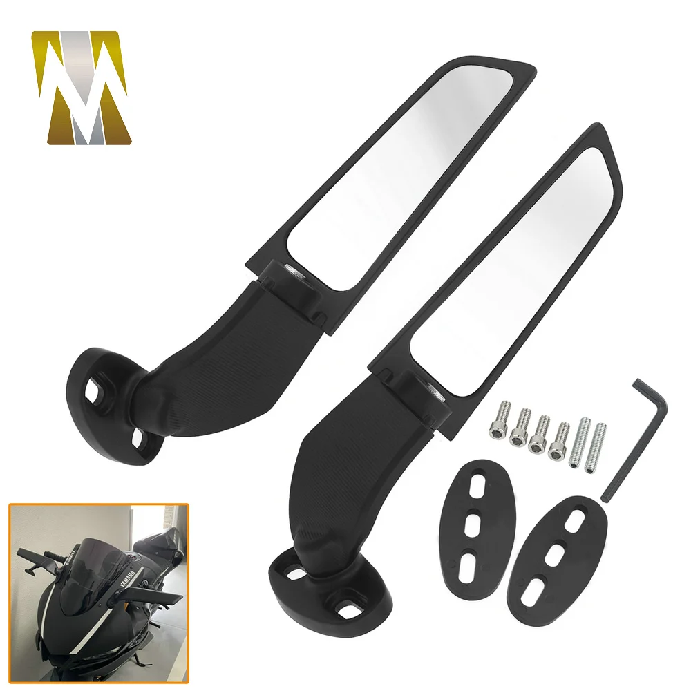 Motorcycle Rearview Mirrors Modified Wind Wing Adjustable Rotating Side Mirror 2PCS Accessories For Yamaha R3 R25 R1 R1S R6 R6S
Motorcycle Rearview Mirrors Modified Wind Wing Adjustable Rotating Side Mirror 2PCS Accessories For Yamaha R3 R25 R1 R1S R6 R6S