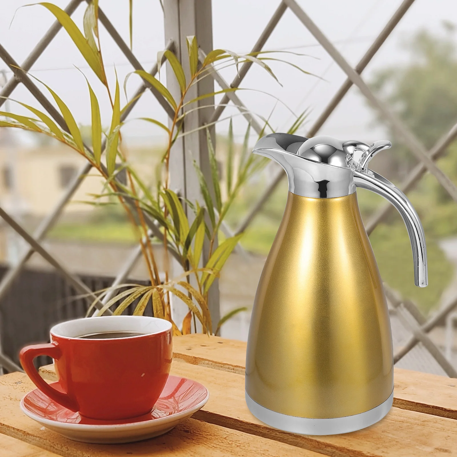 Stainless Steel Thermal Coffee Carafe Single Walled Insulated Flask Kettle Thermal Pots For Coffee And Teas Beverage ( 1. 5L
Stainless Steel Thermal Coffee Carafe Single Walled Insulated Flask Kettle Thermal Pots For Coffee And Teas Beverage ( 1. 5L