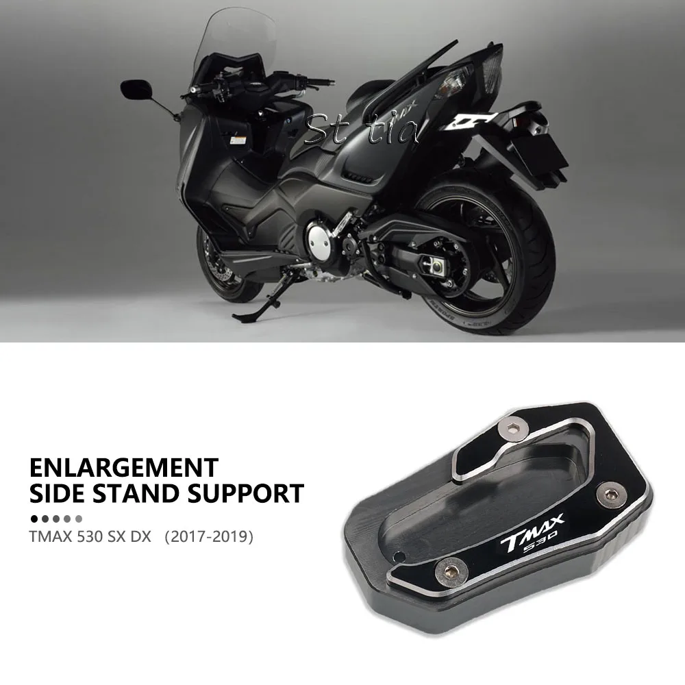 

For YAMAHA T-MAX TMAX 530 SX DX T TMAX530 2017-2019 Motorcycle New Kickstand Foot Side Stand Extension Pad Support Plate Enlarge