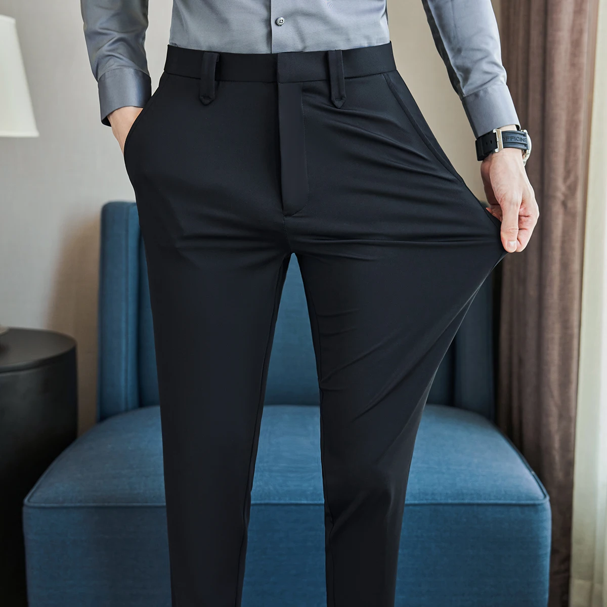 British Style Autumn New Solid Business Casual Suit Pants Men Clothing All Match Formal Wear Office Male Trousers Straight L06
British Style Autumn New Solid Business Casual Suit Pants Men Clothing All Match Formal Wear Office Male Trousers Straight L06