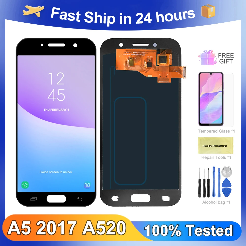 5.2"Original Screen For SAMSUNG Galaxy A5 2017 A520 LCD Display Touch Screen Digitizer Assembly Parts For Samsung A520 A520F LCD
5.2"Original Screen For SAMSUNG Galaxy A5 2017 A520 LCD Display Touch Screen Digitizer Assembly Parts For Samsung A520 A520F LCD