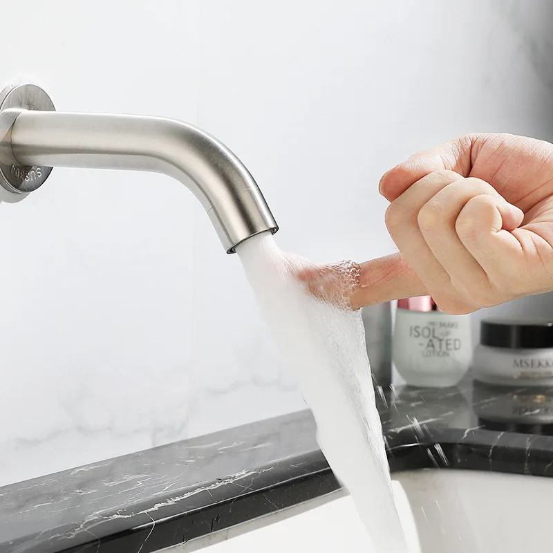 Bathroom Faucet Wall Mounted Sink Faucets Stainless Steel Cold Water Tap Touch Press Bathroom Basin Faucets Toilet Saving Tap
Bathroom Faucet Wall Mounted Sink Faucets Stainless Steel Cold Water Tap Touch Press Bathroom Basin Faucets Toilet Saving Tap
