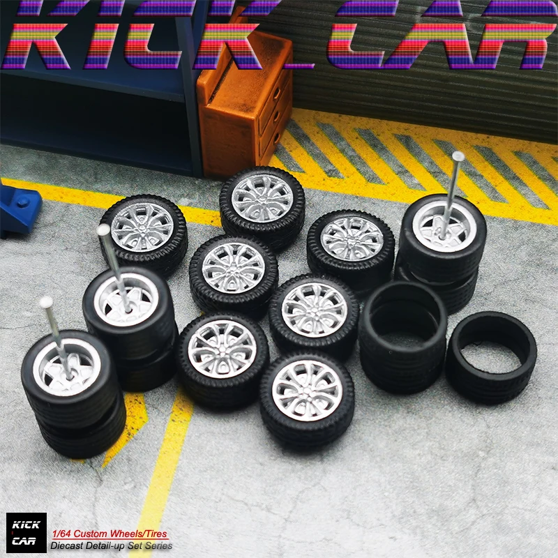 Kickcar 1/64 ABS Wheels For Model Car with Rubber Tires Basic Edition Modified Parts Racing Vehicle Toy Hotwheels Tomica Mini GT
Kickcar 1/64 ABS Wheels For Model Car with Rubber Tires Basic Edition Modified Parts Racing Vehicle Toy Hotwheels Tomica Mini GT