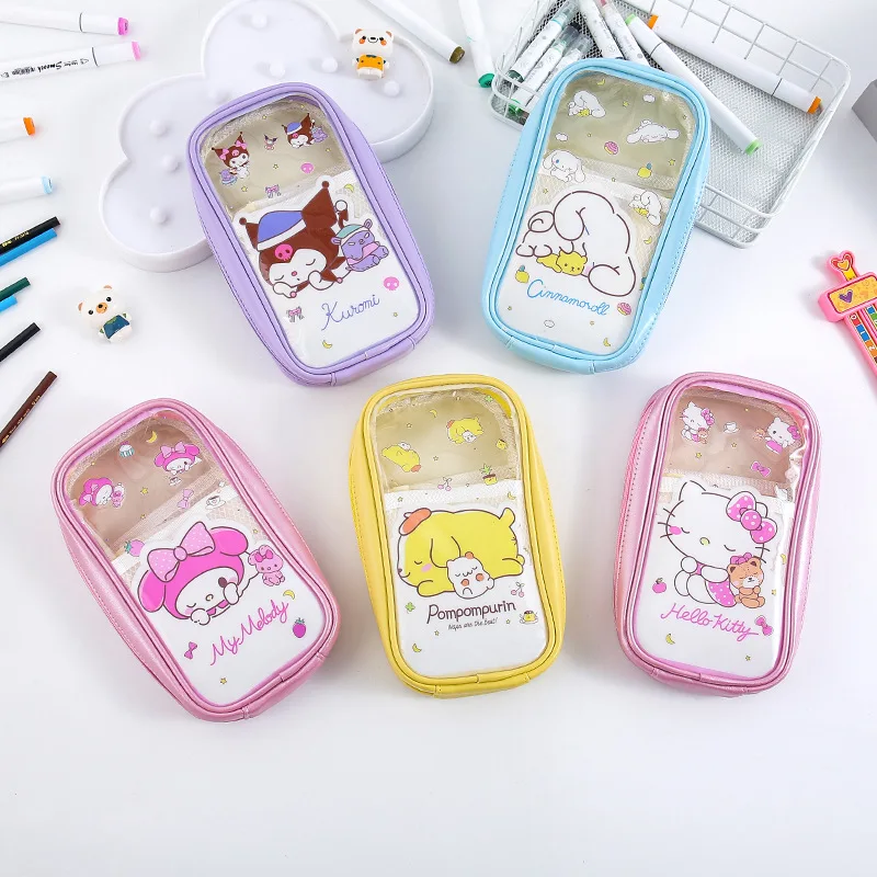Kawaii Sanrio Cartoon Pencil Case Cute Hello Kitty Cosmetic Bag Transparent Pencil Case Stationery Bag Creative Birthday Gifts
Kawaii Sanrio Cartoon Pencil Case Cute Hello Kitty Cosmetic Bag Transparent Pencil Case Stationery Bag Creative Birthday Gifts
