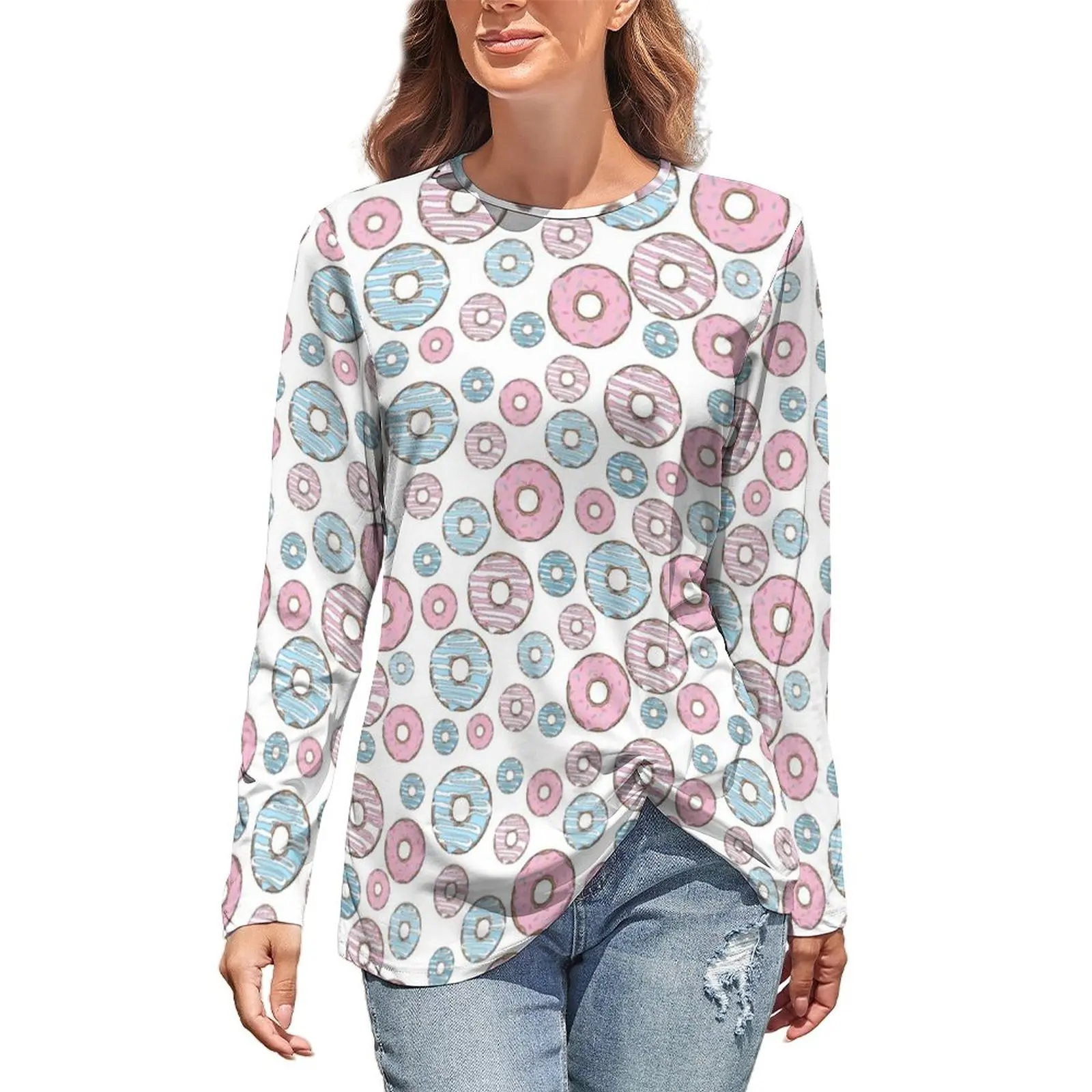 Abstract Doughnut T-Shirts Sweet Food Print Casual Long Sleeve T Shirt Aesthetic Print Tees Female Clothing Big Size
Abstract Doughnut T-Shirts Sweet Food Print Casual Long Sleeve T Shirt Aesthetic Print Tees Female Clothing Big Size
