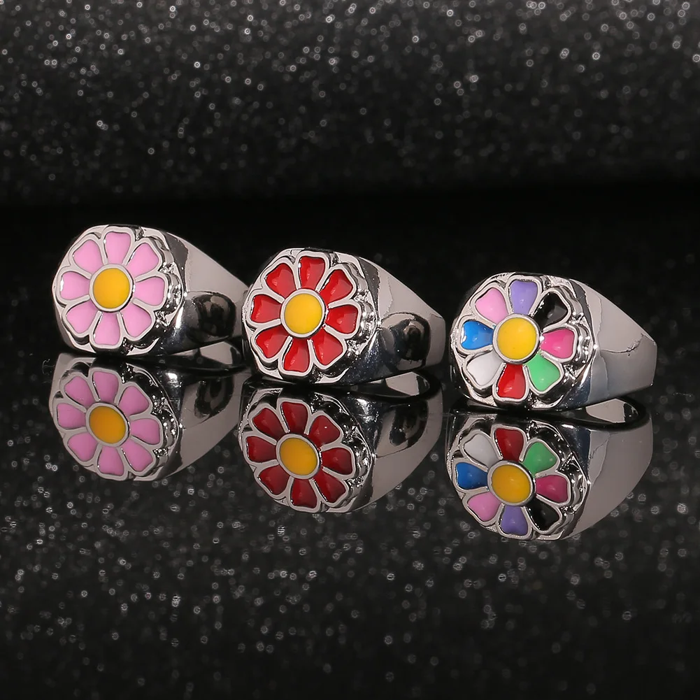 2022 New Ladies Fashion Jewelry Flower Design Enamel Ring Creative Personality Jewelry Party Holiday Gift
2022 New Ladies Fashion Jewelry Flower Design Enamel Ring Creative Personality Jewelry Party Holiday Gift