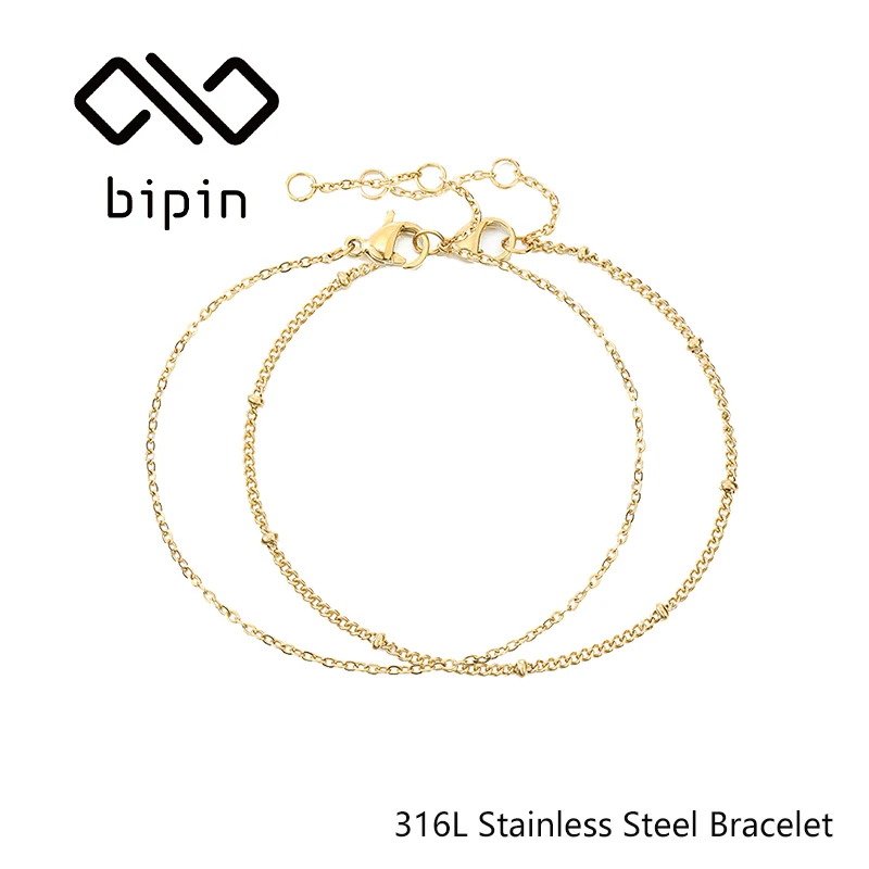Bipin Stainless Steel Women Fashion Chain Beam Bracelets Set Thin Bracelet Jewelry
Bipin Stainless Steel Women Fashion Chain Beam Bracelets Set Thin Bracelet Jewelry