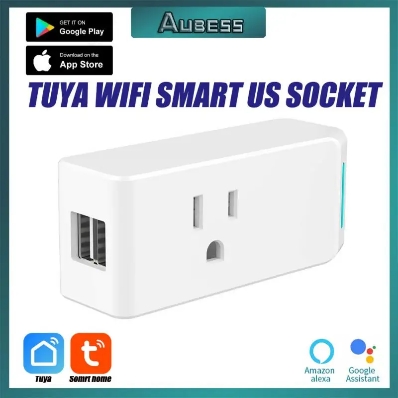 US Smart Socket WIFi Smart Plug With Tuya SmartLife Power Timer Voice Control 10A With USB Power Monitor For Alexa Google Home
US Smart Socket WIFi Smart Plug With Tuya SmartLife Power Timer Voice Control 10A With USB Power Monitor For Alexa Google Home