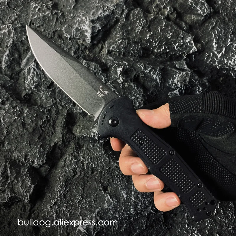 BM Knives 9070BK CLAYMORE OTF Tactical Pocketknives Bench D2 Steel Made Drop Point Blade EDC Self Defense Folding Knife Top Ver.
BM Knives 9070BK CLAYMORE OTF Tactical Pocketknives Bench D2 Steel Made Drop Point Blade EDC Self Defense Folding Knife Top Ver.