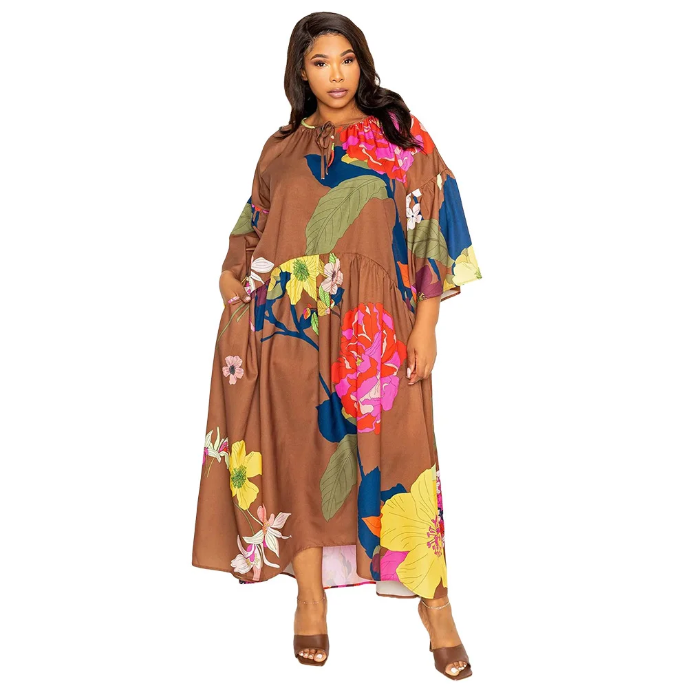 Plus Size Casual Dress 2023 New Fashion Women's Large Size Loose Print Dresses Temperament Elegant Vacation Dress For Female
Plus Size Casual Dress 2023 New Fashion Women's Large Size Loose Print Dresses Temperament Elegant Vacation Dress For Female