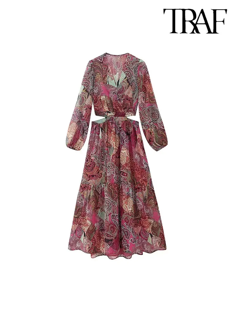 TRAF 2023 Woman Hollow Out Printed Sling Midi Long Dress Fashion Long Sleeve Vintage Spring Autumn Causal Elegant Slim Dresses
TRAF 2023 Woman Hollow Out Printed Sling Midi Long Dress Fashion Long Sleeve Vintage Spring Autumn Causal Elegant Slim Dresses