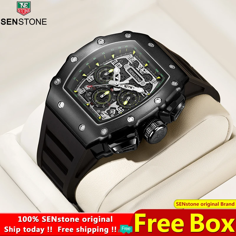 100%Original SENSTONE Watch for Men TOP Brand Waterproof Sports Rubber Tape Chronograph 2023New Fashion Square Luxury Wristwatch
100%Original SENSTONE Watch for Men TOP Brand Waterproof Sports Rubber Tape Chronograph 2023New Fashion Square Luxury Wristwatch