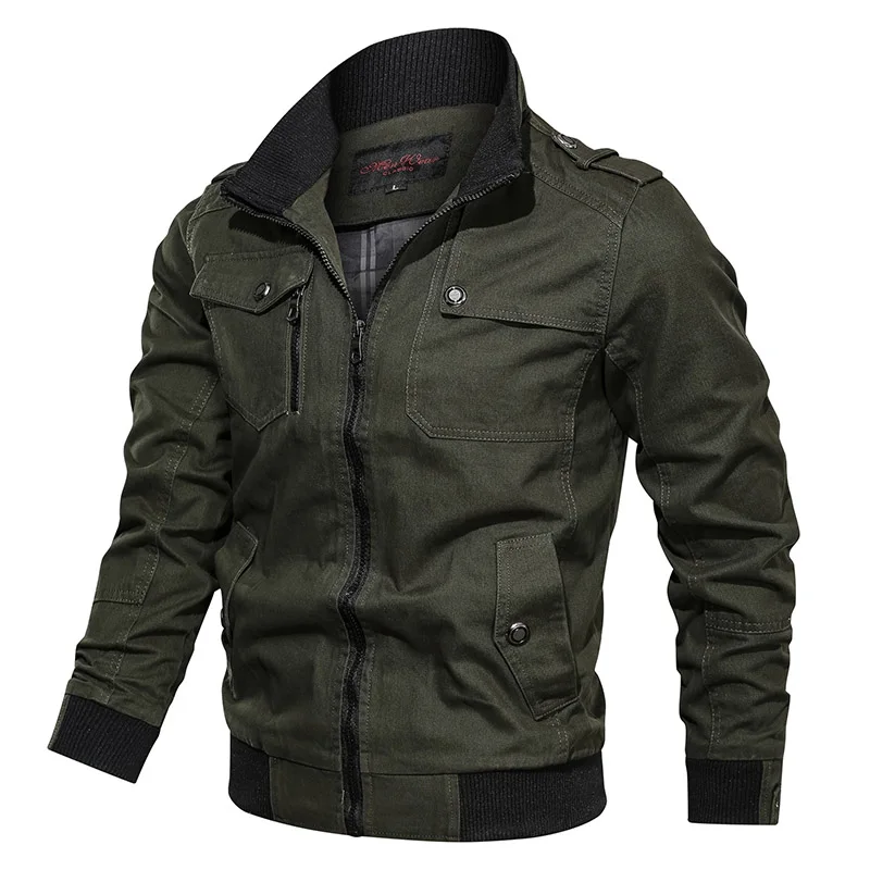 Solid Color 2022 Men's Casual Jacket Zipper Pocket Stand Collar Male Coat Plus Size Men Jacket Pure Cotton Autumn Top
Solid Color 2022 Men's Casual Jacket Zipper Pocket Stand Collar Male Coat Plus Size Men Jacket Pure Cotton Autumn Top