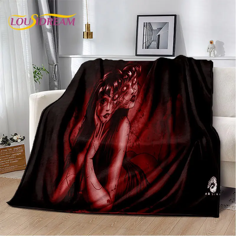 

Junji Ito Tomie Kawakami Ghost Soft Plush Blanket,Flannel Blanket Throw Blanket for Living Room Bedroom Bed Sofa Picnic Cover 3D