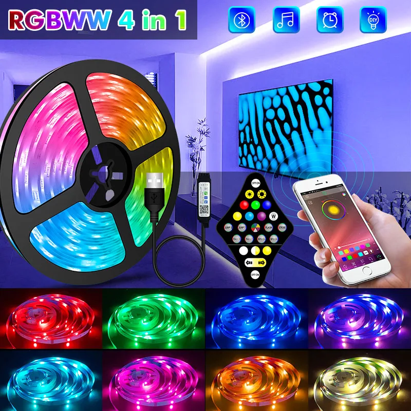 Светодиодная RGB лента с поддержкой Wi-Fi USB 4 в 1 Bluetooth 5050/2835 | Освещение