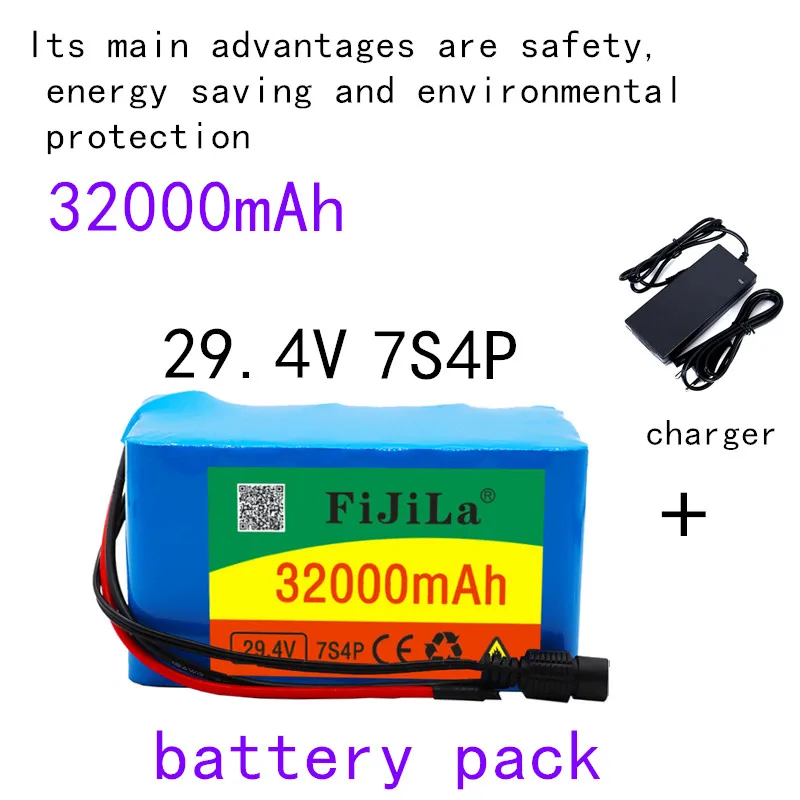 2022 24V 7s4p 32000mah high power 32ah 18650 lithium battery pack, BMS 29.4V electric bicycle + 2A charger
2022 24V 7s4p 32000mah high power 32ah 18650 lithium battery pack, BMS 29.4V electric bicycle + 2A charger