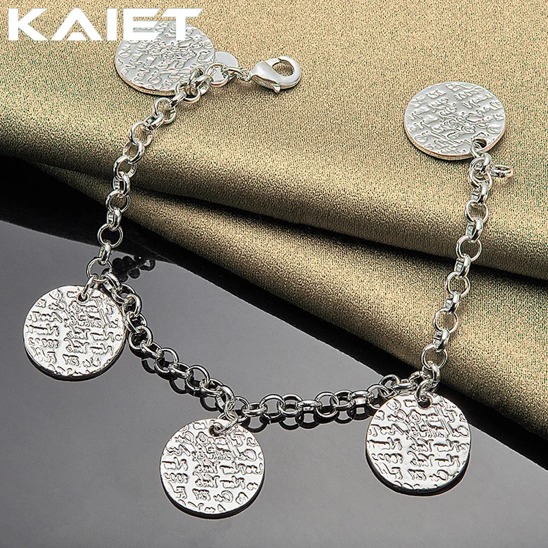 KAIET Silver Color Round Brand Bracelet Jewelry For Women Wedding Party Fashion Accessories
KAIET Silver Color Round Brand Bracelet Jewelry For Women Wedding Party Fashion Accessories