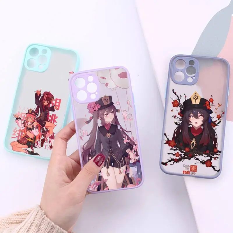 Genshin impact hu tao Phone Case For iPhone 13 12 11 Mini Pro XR XS Max 7 8 Plus X Matte transparent Purple Back Cover
Genshin impact hu tao Phone Case For iPhone 13 12 11 Mini Pro XR XS Max 7 8 Plus X Matte transparent Purple Back Cover