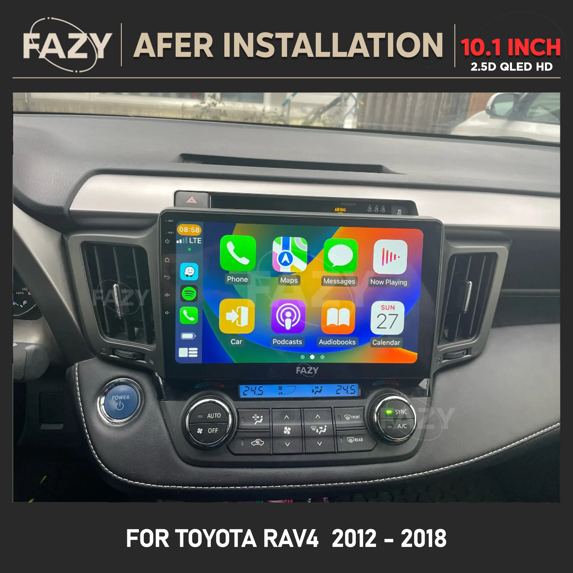 10 1 'ɺndroid автомобильный беспроводной CarPlay для Toyota RAV4 RAV 4 XA40 2012-2018 радиоприемник