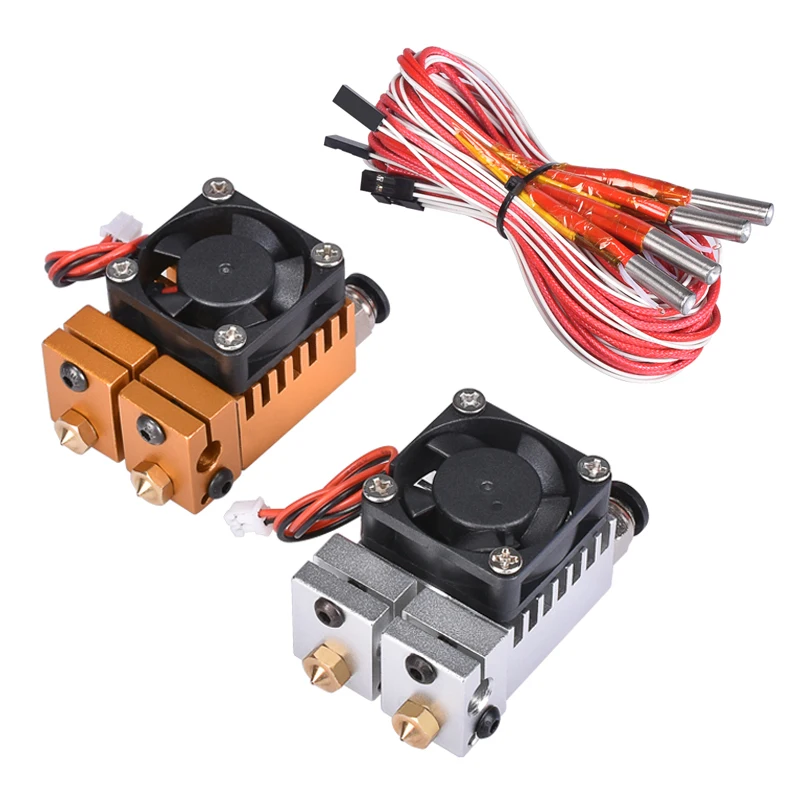 

2 In 2 Out Extruder Dual Color All Metal For 3D Chimera Hotend Kit Multi-extrusion V6 Dual Extruder 0.4mm/1.75mm 3D Printer Part