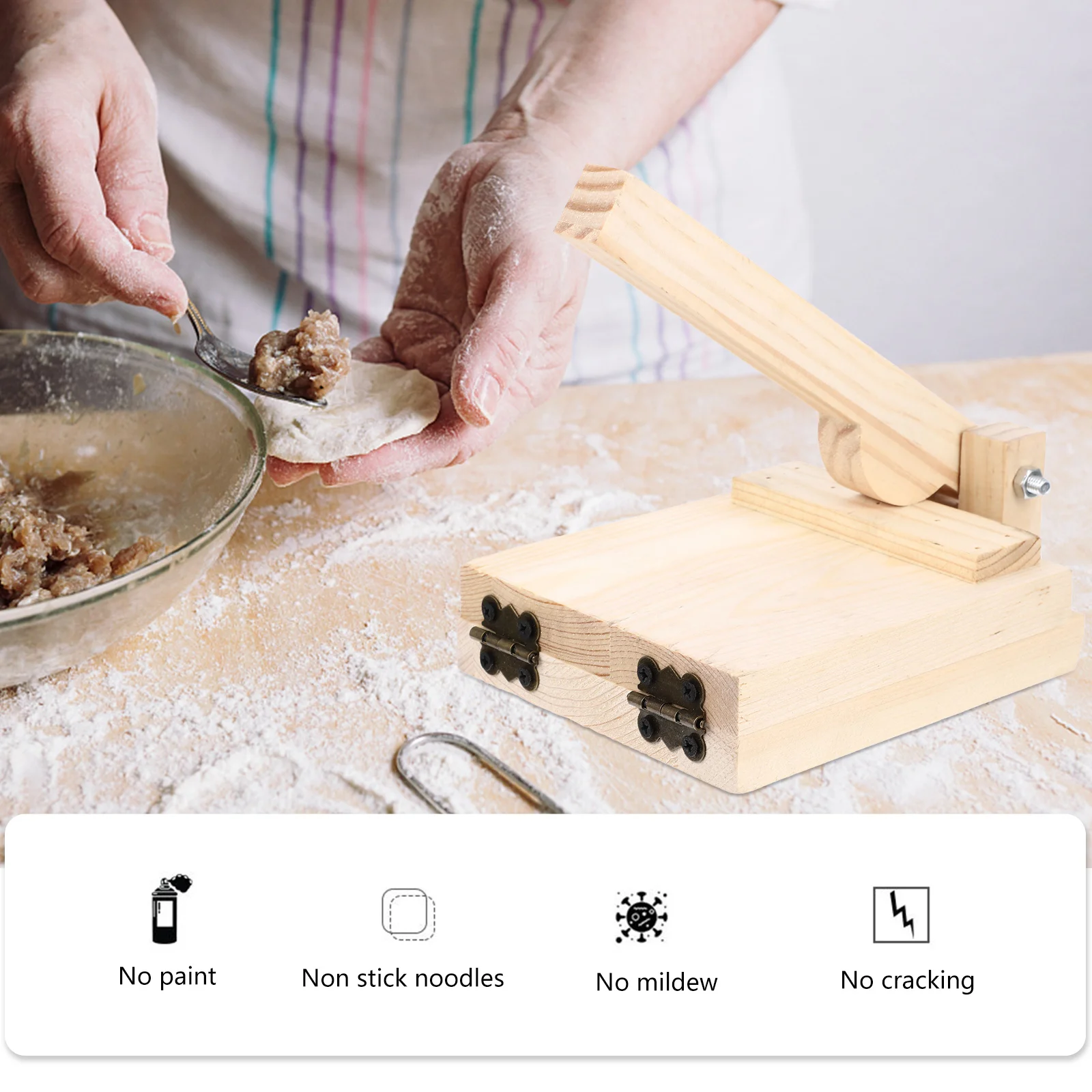 Dumpling Press Maker Dough Tortilla Presser Wooden Wrapper Skin Mold Tool Wood Roller Pressing Machine Empanada Manual Corn Pie
Dumpling Press Maker Dough Tortilla Presser Wooden Wrapper Skin Mold Tool Wood Roller Pressing Machine Empanada Manual Corn Pie