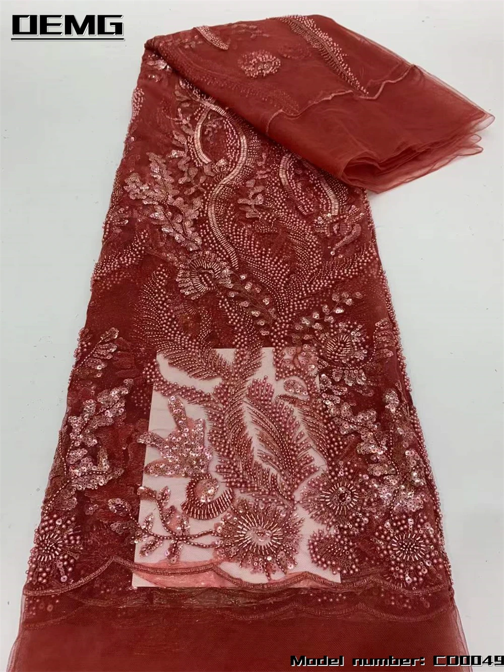 OEMG African Handmade Heavy French Tulle Beads Lace Fabrics Embroidery Luxury Materials 5Yards Sewing For Wedding Dress CD0049
OEMG African Handmade Heavy French Tulle Beads Lace Fabrics Embroidery Luxury Materials 5Yards Sewing For Wedding Dress CD0049