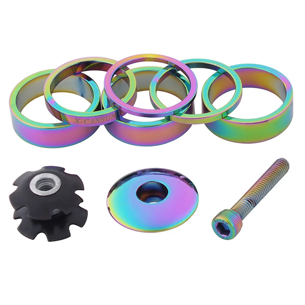 9pcs/set Mountain Road Bicycle Tube Cap Screw Gasket Cover Fork Ring Front Gasket 28.6mm 2/3/5/10mm Washer Sunflower Stem Cover
9pcs/set Mountain Road Bicycle Tube Cap Screw Gasket Cover Fork Ring Front Gasket 28.6mm 2/3/5/10mm Washer Sunflower Stem Cover