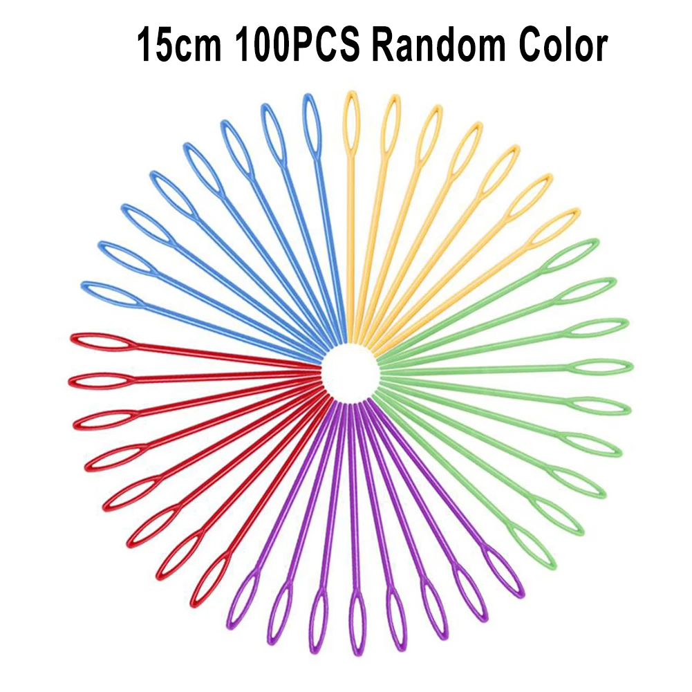 100 Pcs Plastic Mixed Color Sewing Needles Sewing Accessories Household Supplies For Crafts Sewing Knitting Needlework Projects
100 Pcs Plastic Mixed Color Sewing Needles Sewing Accessories Household Supplies For Crafts Sewing Knitting Needlework Projects