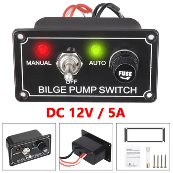 3 Way High Quality Marine Pump Switch Panel DC 12V 3 Positions Switch With Fuse LED for Yacht Camper Truck Boat RV