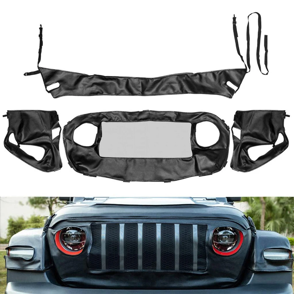 Front End Grille Bra Cover Protector Kit for Jeep Wrangler JL & Gladiator JT Vinyl 4-pc Set
Front End Grille Bra Cover Protector Kit for Jeep Wrangler JL & Gladiator JT Vinyl 4-pc Set