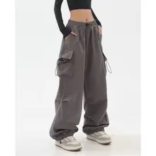 Cargo Pants Women Baggy Trousers 2023 Fall Streetwear Oversized Pants Vintage Casual Elastic Waist Loose Sweatpants Women