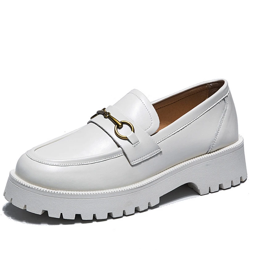 Platform Shoes Women's Loafers Genuine Leather Metal Chain Decor Comfortable Wedge Heel Woman Pumps Shoes Women's Casual Shoes
Platform Shoes Women's Loafers Genuine Leather Metal Chain Decor Comfortable Wedge Heel Woman Pumps Shoes Women's Casual Shoes