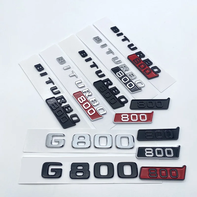 3D ABS Black Silver Letters G800 800 BITURBO Emblem for Mercedes Benz Brabus G Car Fender Trunk Rear W463 Logo Sticker
3D ABS Black Silver Letters G800 800 BITURBO Emblem for Mercedes Benz Brabus G Car Fender Trunk Rear W463 Logo Sticker