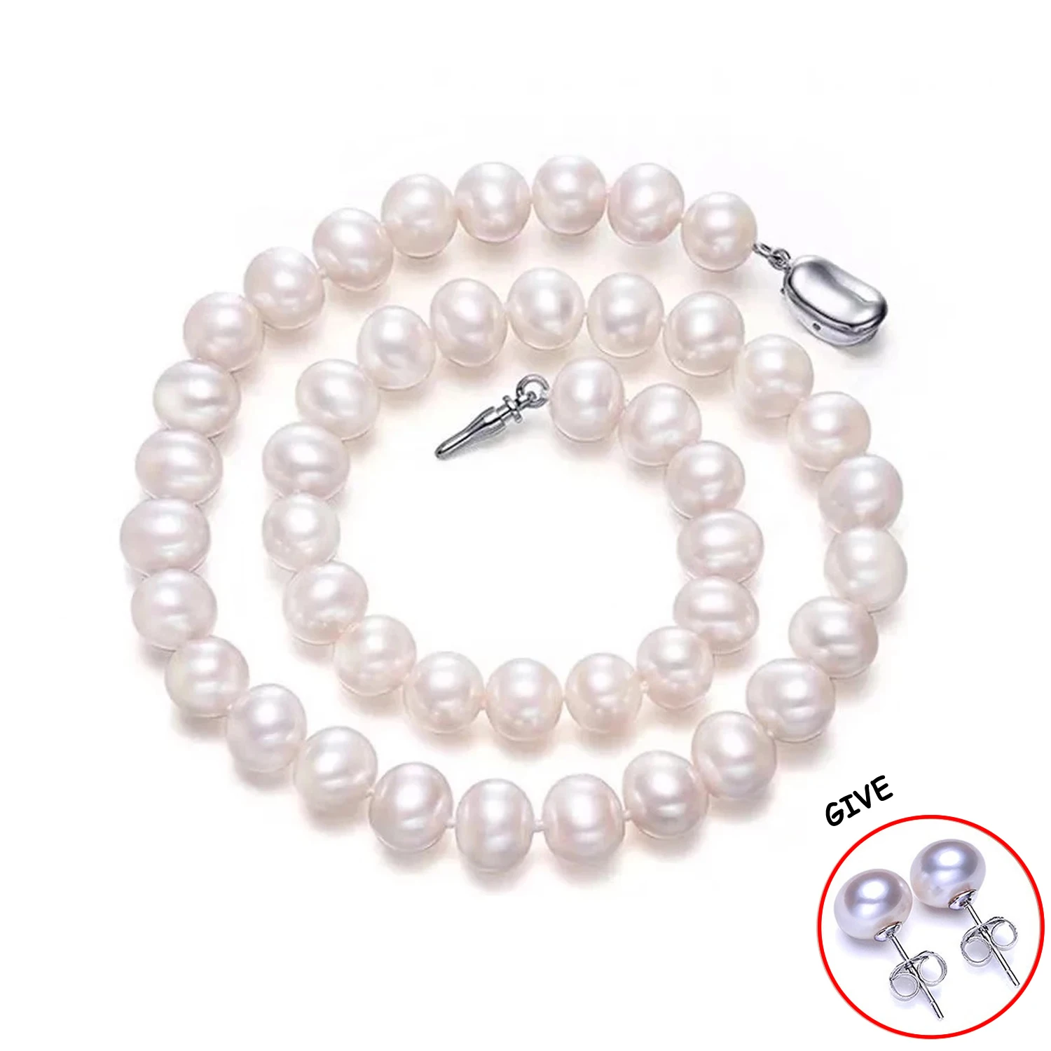 Natural Freshwater Pearl Necklace S925 Treasure Clasp Immaculate Cultured Pearl Women's Necklace Jewelry Lady's Wedding Pearl 
Natural Freshwater Pearl Necklace S925 Treasure Clasp Immaculate Cultured Pearl Women's Necklace Jewelry Lady's Wedding Pearl