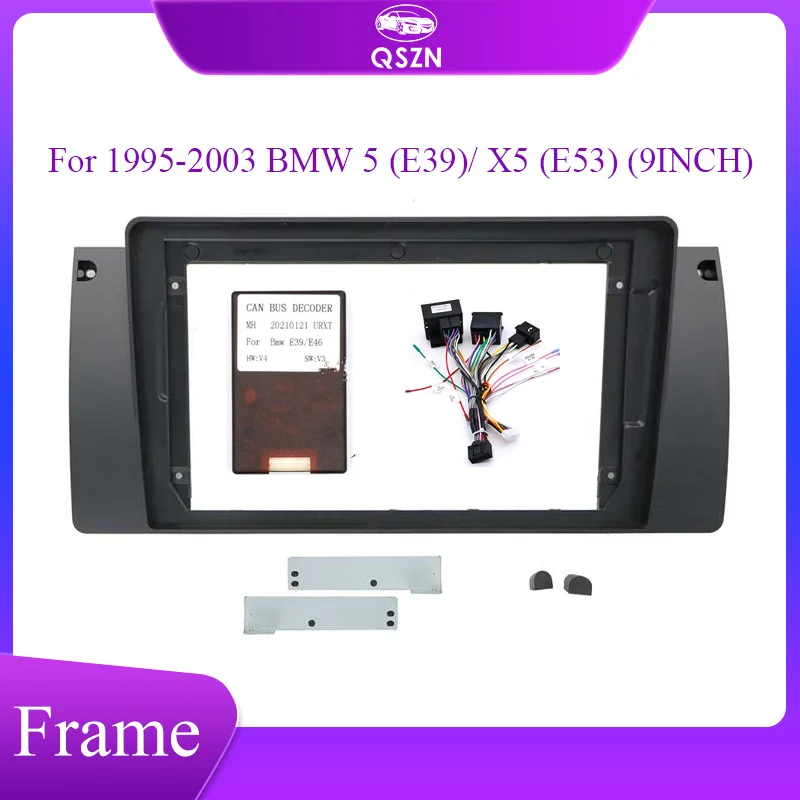 QSZN 9 inch Car radio Installation Fascias Panel For BMW 5 Series E39 X5 E53 1995-2003 Dash FittingKit ABC Plastic Frame
QSZN 9 inch Car radio Installation Fascias Panel For BMW 5 Series E39 X5 E53 1995-2003 Dash FittingKit ABC Plastic Frame