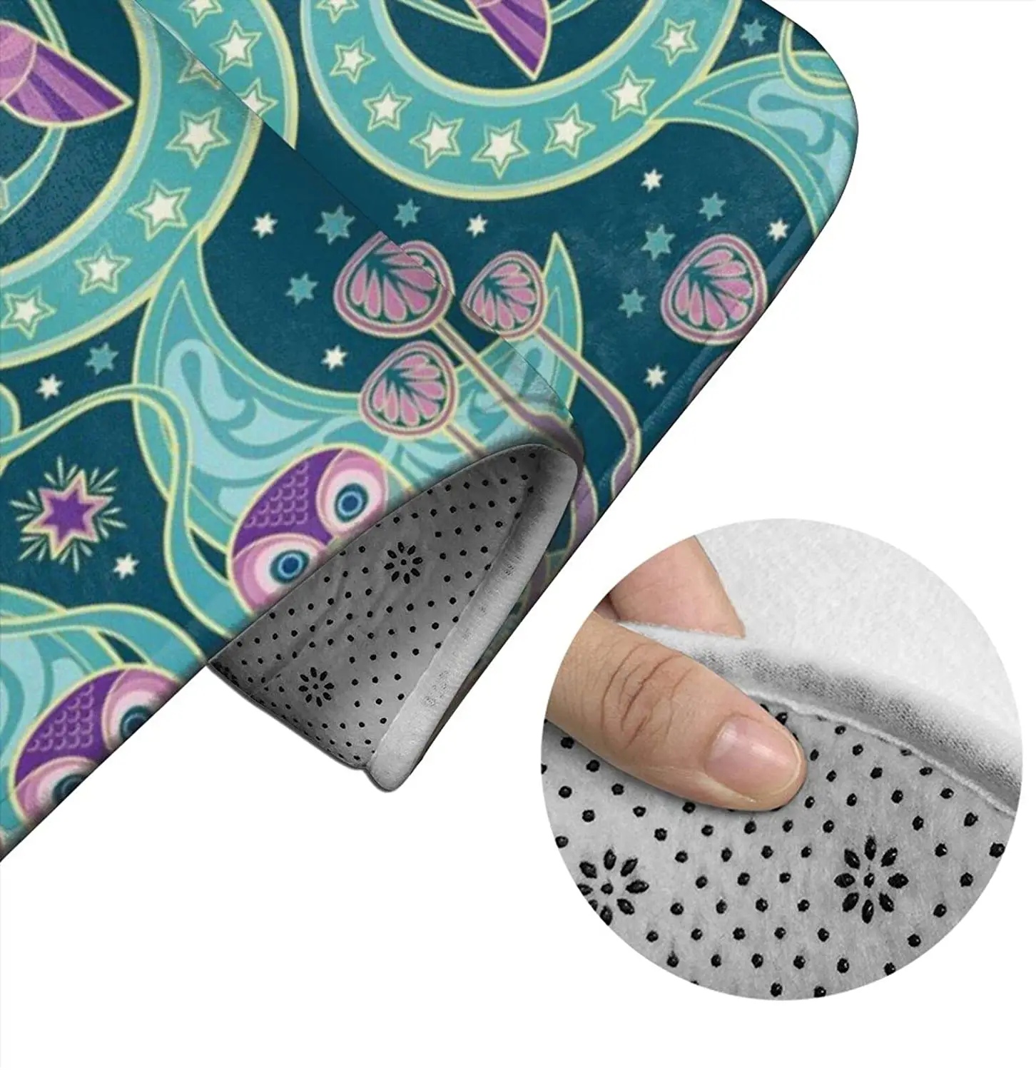 Art Nouveau Owls in Teal Bathroom Mat Sets 3 Piece Set Rugs Memory Foam Mat Set Toilet Seat Cover Bath mat Lid Cover 
Art Nouveau Owls in Teal Bathroom Mat Sets 3 Piece Set Rugs Memory Foam Mat Set Toilet Seat Cover Bath mat Lid Cover