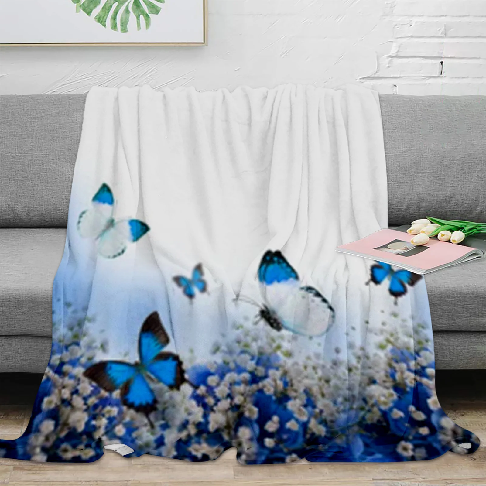 Blue Hydrangea And Butterflies Throw Blanket For Sofa Bed Bedroom Bedspread Soft Microfiber Flannel Throw Blanket For Kids Gifts
Blue Hydrangea And Butterflies Throw Blanket For Sofa Bed Bedroom Bedspread Soft Microfiber Flannel Throw Blanket For Kids Gifts