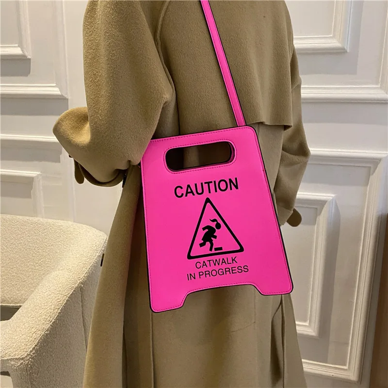 Crossbody Bag Women Creative Caution Letters Sign Cute Fluorescence Color Shoulder Bags for Female Clutches Purse Bols Handbag
Crossbody Bag Women Creative Caution Letters Sign Cute Fluorescence Color Shoulder Bags for Female Clutches Purse Bols Handbag
