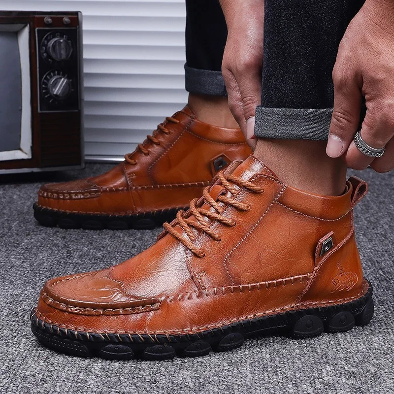 Classic Men's Boots Outdoor Shoes Plush Men's Snow Boots Fashion Soft Brand Breathable Outdoor Work Boots Men Motorcycle Boots
Classic Men's Boots Outdoor Shoes Plush Men's Snow Boots Fashion Soft Brand Breathable Outdoor Work Boots Men Motorcycle Boots