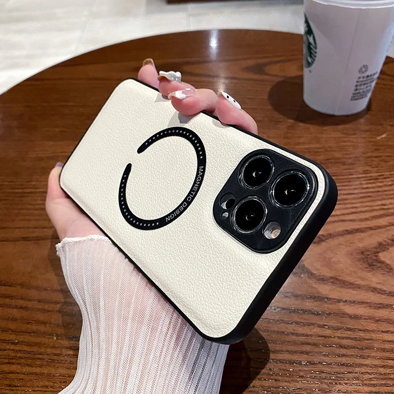 For iPhone 14 Pro Case Leather Magsafe Wireless Charging Case for iPhone 11 12 13 Pro Max Soft Magnetic Shockproof Full Cover 
For iPhone 14 Pro Case Leather Magsafe Wireless Charging Case for iPhone 11 12 13 Pro Max Soft Magnetic Shockproof Full Cover