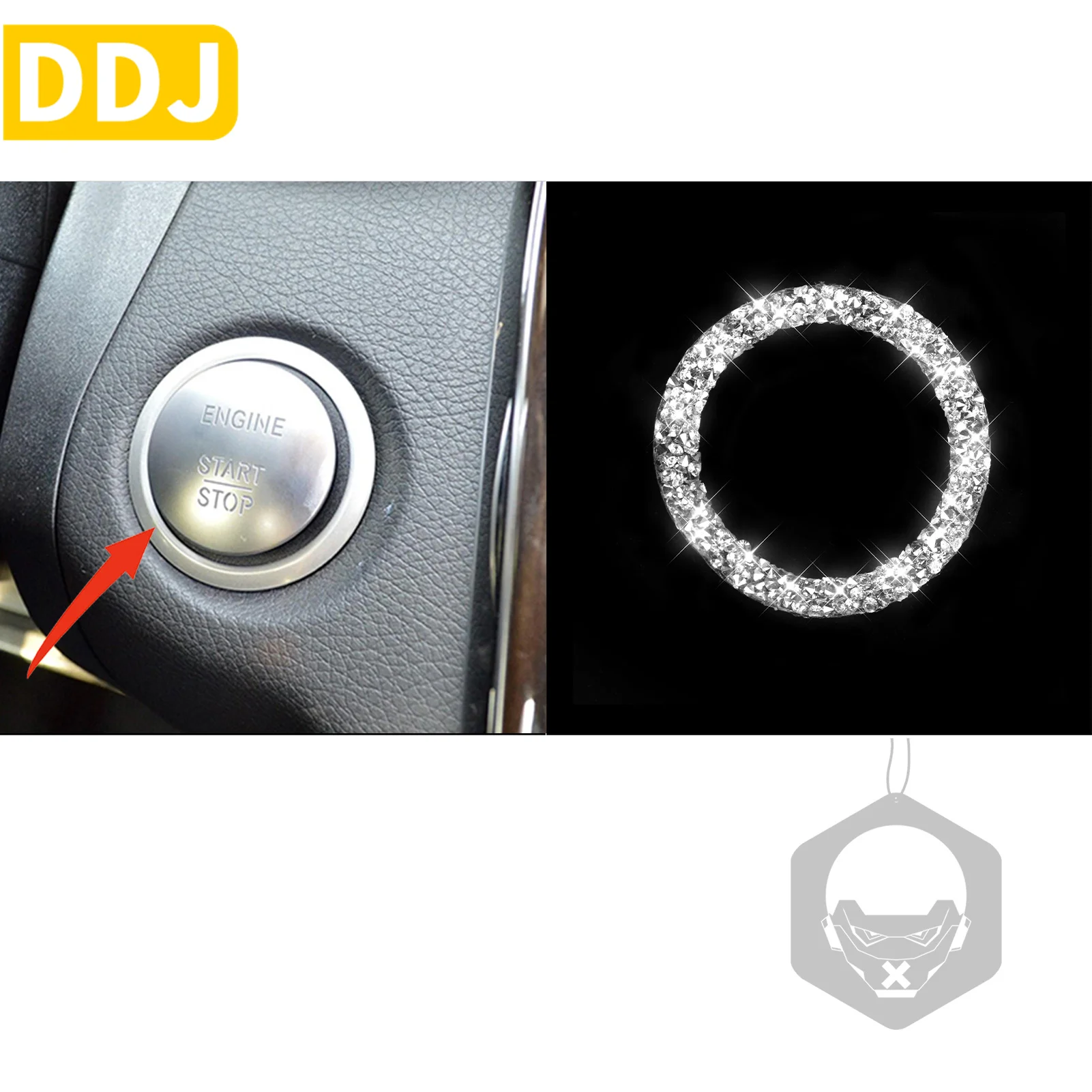Crystal Rhinestone Interior Ignition Starting Ring Trim Sticker For Mercedes Benz C Class W205 Decoration Modification Glitter 
Crystal Rhinestone Interior Ignition Starting Ring Trim Sticker For Mercedes Benz C Class W205 Decoration Modification Glitter