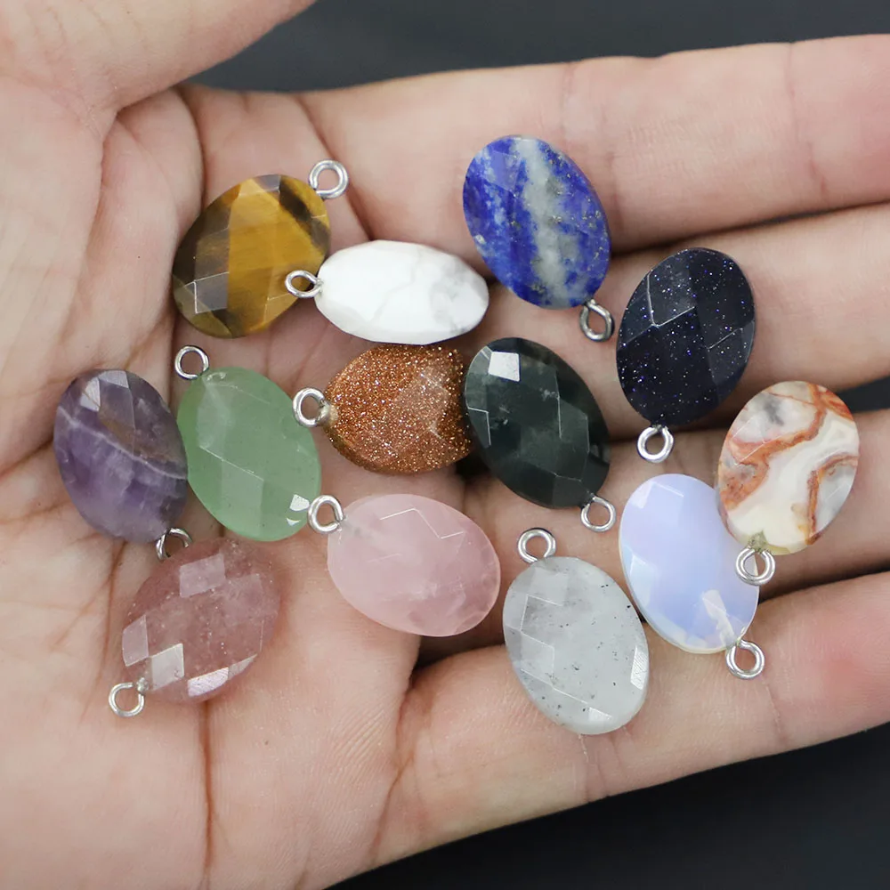 Natural Stone Oval 13x18MM Section Face Cut Pendants Amethyst Opal Charms for Necklaces Earrings Jewelry Making 12pcs Wholesale
Natural Stone Oval 13x18MM Section Face Cut Pendants Amethyst Opal Charms for Necklaces Earrings Jewelry Making 12pcs Wholesale