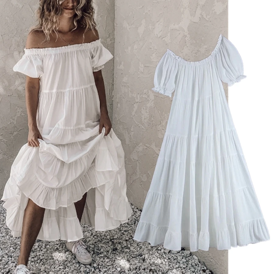 Jenny&Dave France Style Fashion Beach Sexy Off Shoulder Summer Dress Indie Folk Vintage Bohemian Style White Maxi Dress Women
Jenny&Dave France Style Fashion Beach Sexy Off Shoulder Summer Dress Indie Folk Vintage Bohemian Style White Maxi Dress Women