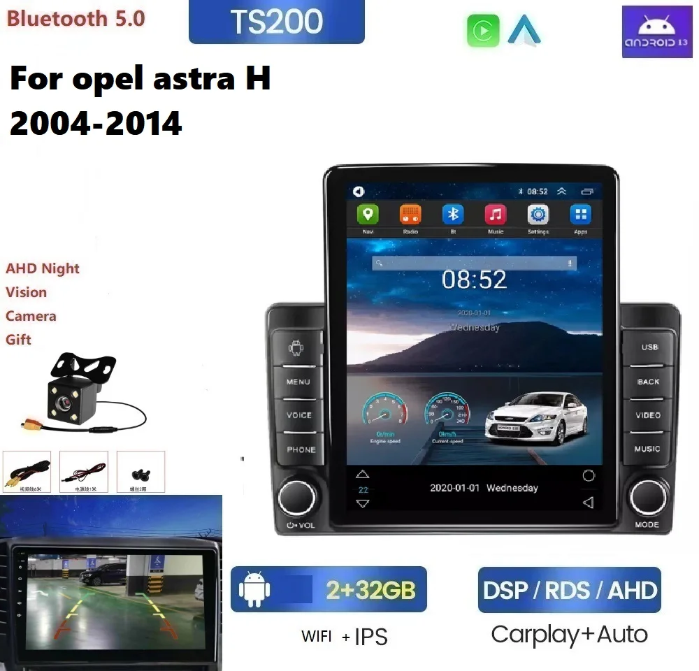 Автомобильный DVD-плеер Android IPS DSP для opel astra H 2004-2014 автомобильная стереосистема WIFI