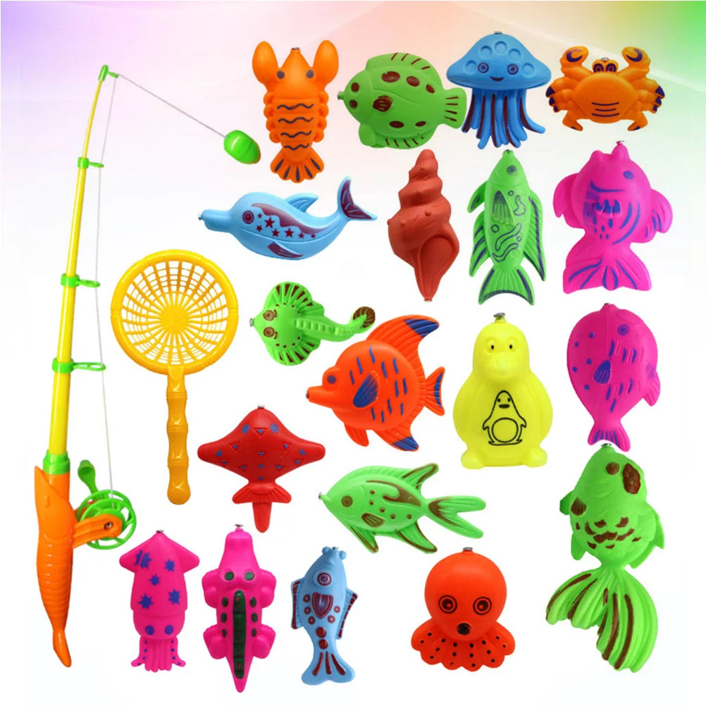 22PCS Fishing Educational Funny Colorful Plastic Magnetic Fishing Playset for Children
22PCS Fishing Educational Funny Colorful Plastic Magnetic Fishing Playset for Children