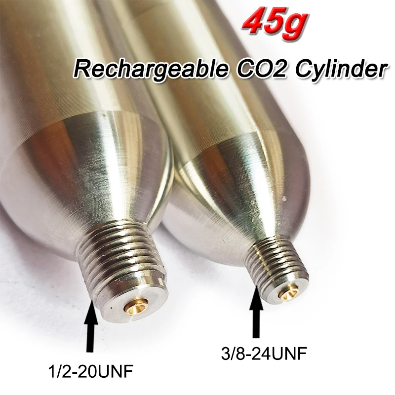 New SodaStream Cylinder Rechargeable 45g 46g Co2 Tank 1/2-20UNF 3/8-24UNF for PCP Air Rifle Airsoft Accessories Life Jacket Vest
New SodaStream Cylinder Rechargeable 45g 46g Co2 Tank 1/2-20UNF 3/8-24UNF for PCP Air Rifle Airsoft Accessories Life Jacket Vest