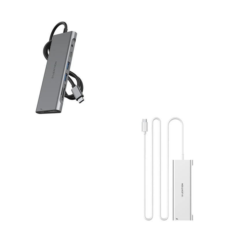 LENTION Long Cable USB C Hub with 4K, 2 USB 3.0, 3.5mm Audio,Type C Charging Adapter for Pro Card Reader
LENTION Long Cable USB C Hub with 4K, 2 USB 3.0, 3.5mm Audio,Type C Charging Adapter for Pro Card Reader