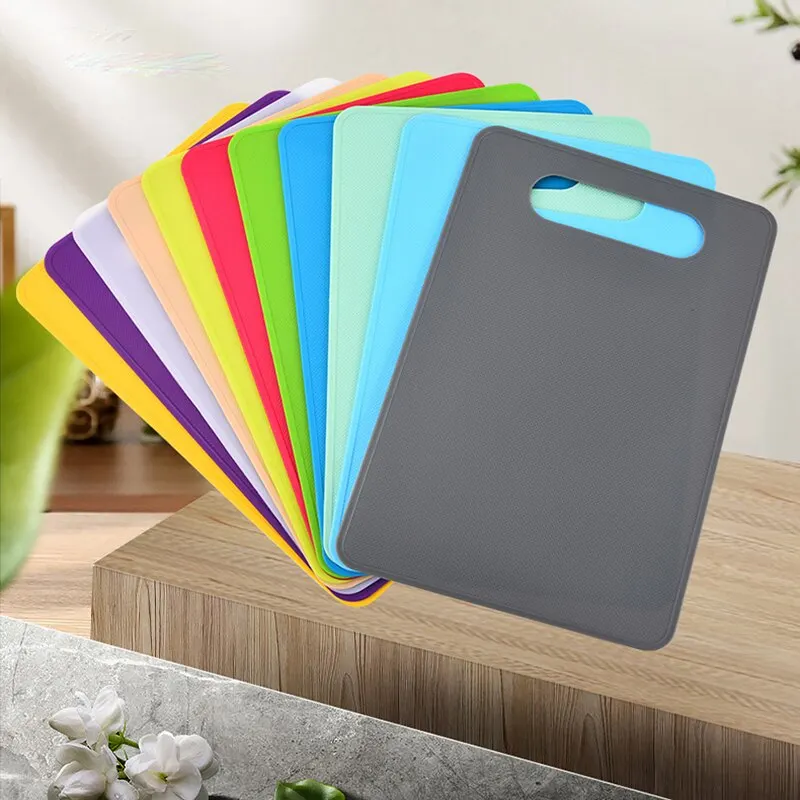 

1pc Plastic Chopping Board Kitchen Tools Multicolor Easy Clean Nonslip Plastic Food Cutting Block Mat Tool Kitchen Cook Supplies