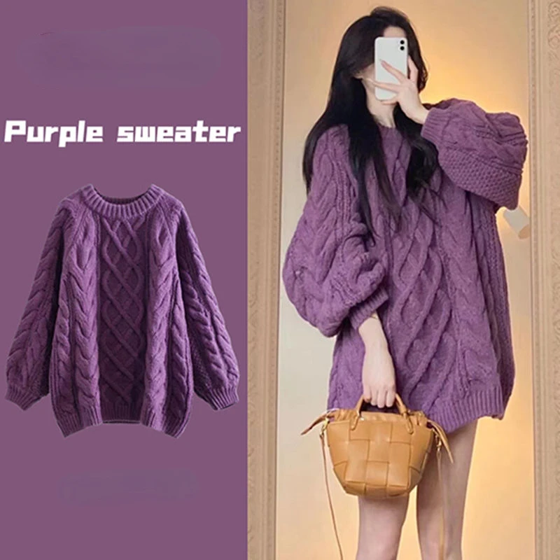 Women Fashion Knitted O Neck Sweater Pullover Twisted Oversize Jumpers Female Korean Clothes Thick Sweaters Womens Clothing E974
Women Fashion Knitted O Neck Sweater Pullover Twisted Oversize Jumpers Female Korean Clothes Thick Sweaters Womens Clothing E974